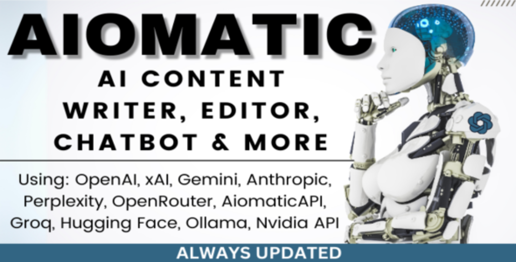 Aiomatic: The All-in-One AI Toolkit for WordPress 1 AIOMATIC