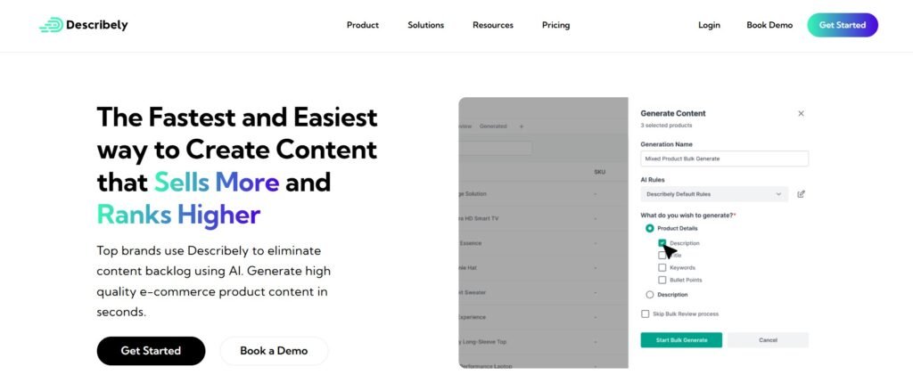 Describely AI: e-Commerce Content Creation for Better Sales and Rankings 1 Describely AI 1