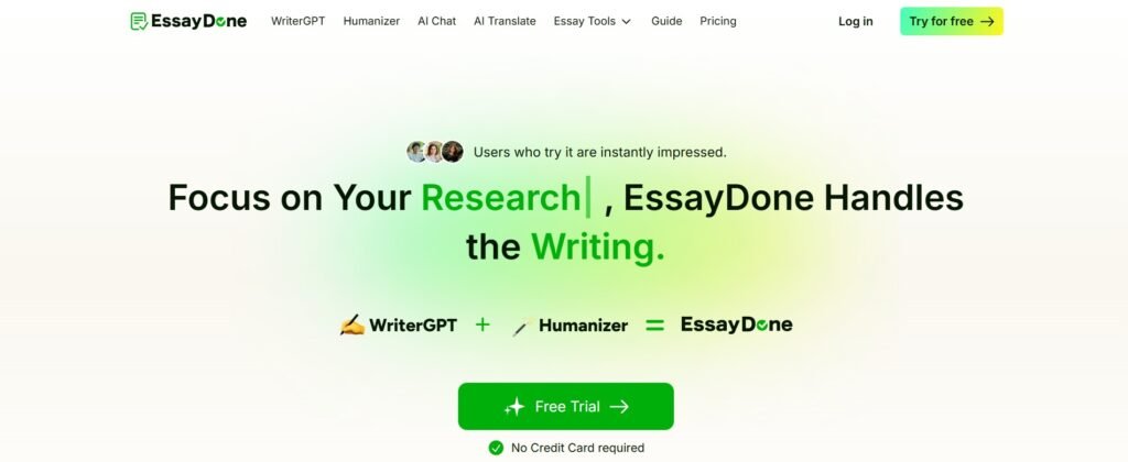 EssayDone AI: A Comprehensive Suite of Academic Writing Tools 1 EssayDone AI 1
