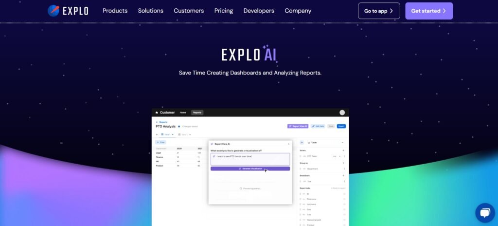 Explo AI: Transforming Customer-Facing Analytics with Artificial Intelligence 1 Explo AI 1