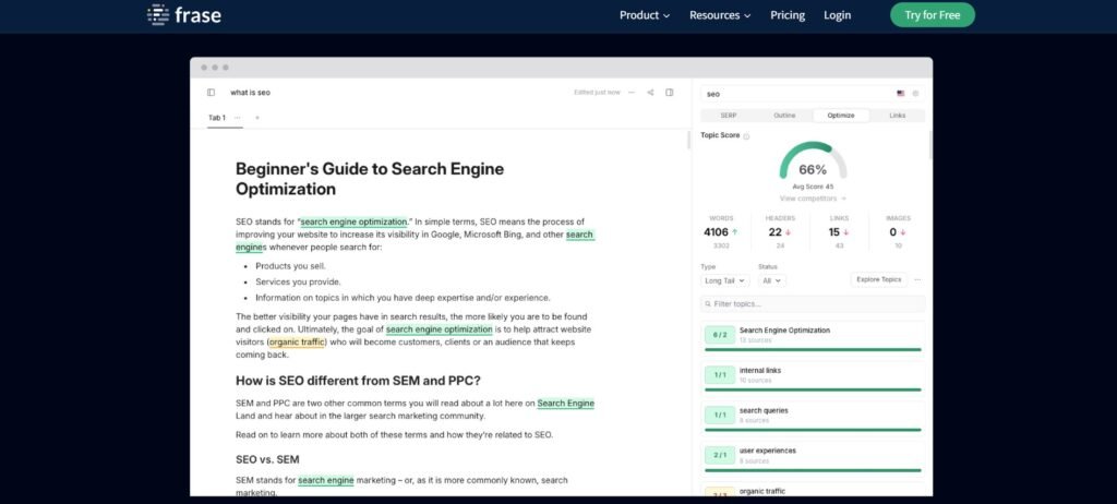 Frase AI: The Ultimate Content Creation Tool for SEO-Focused Creators 1 Frase AI 1