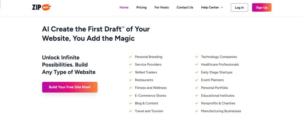 ZipWP: Website Creation with AI-Powered WordPress Builder 1 ZipWP 1