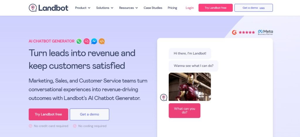 Landbot: Transforming Customer Interactions with AI Chatbots 1 landbot 1