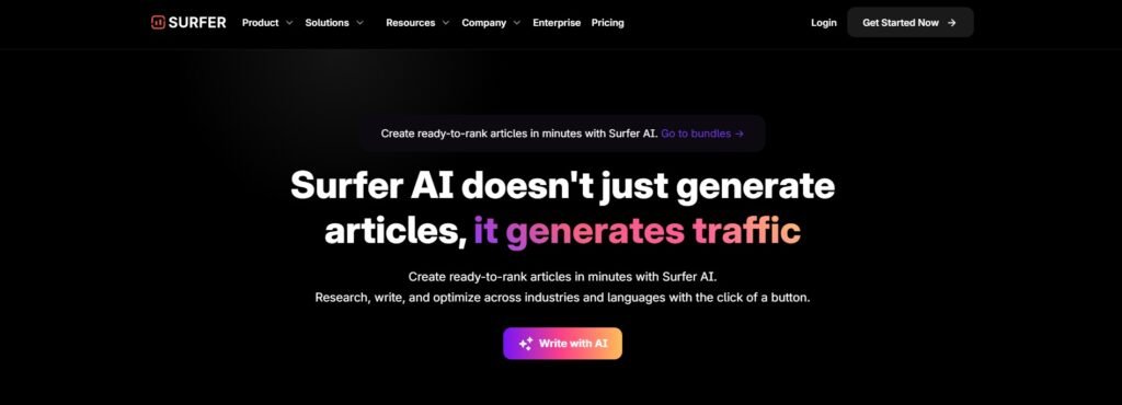 Surfer AI: Content Creation for SEO Success That Generates Traffic 1 surfer ai 1